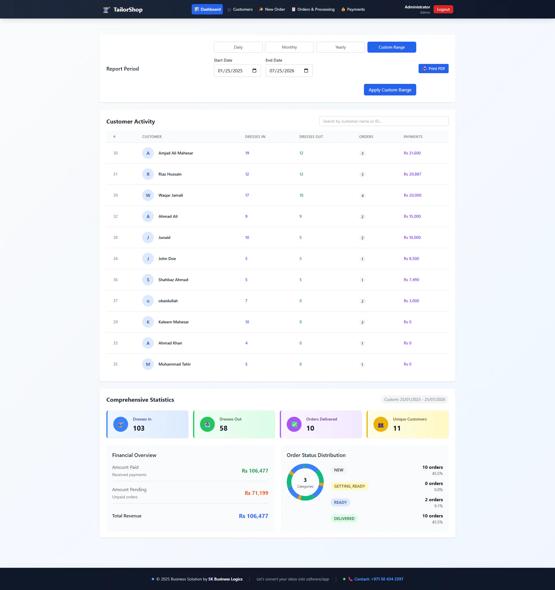 Tailor App by SK Business Logics