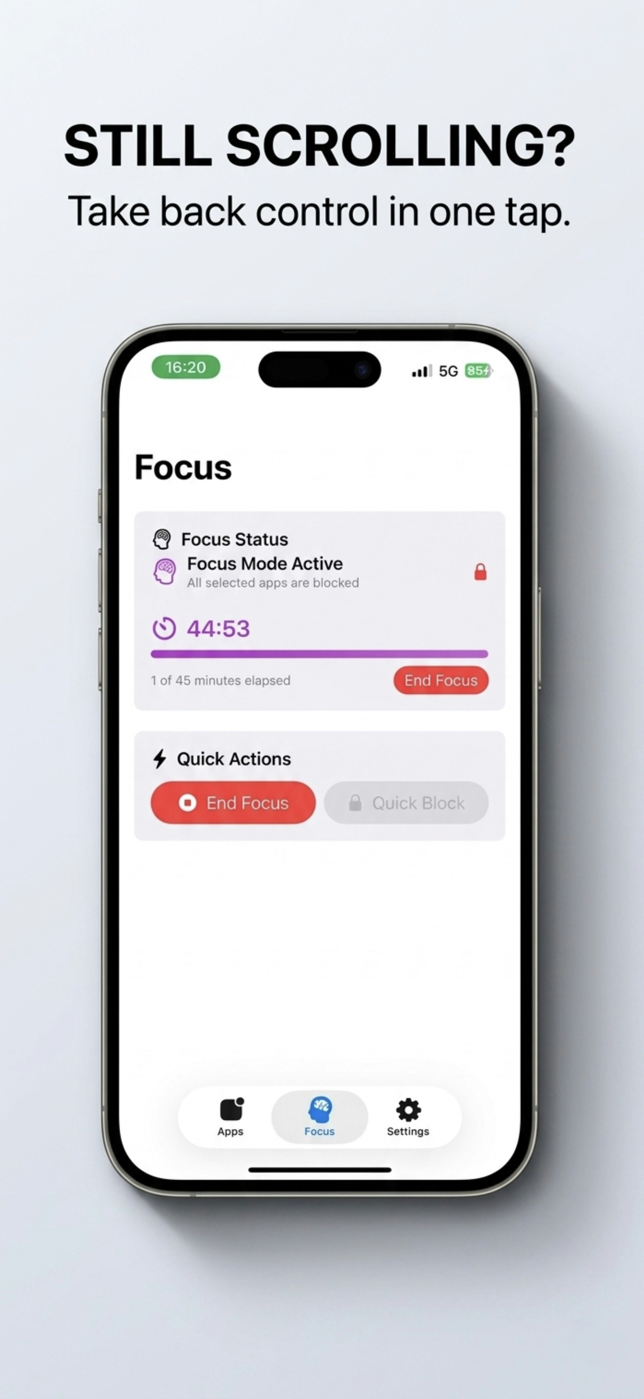 ScrollBye: No data collected App Blocker gallery image