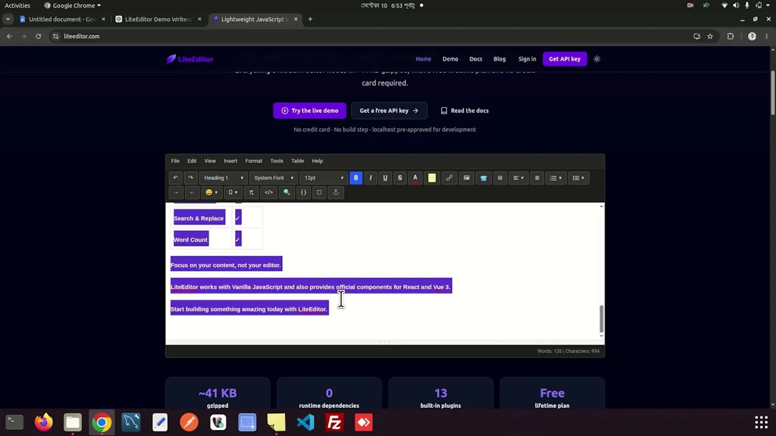 LiteEditor screenshot 1 (video preview)