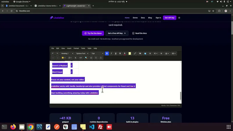 LiteEditor screenshot 1 (video preview)