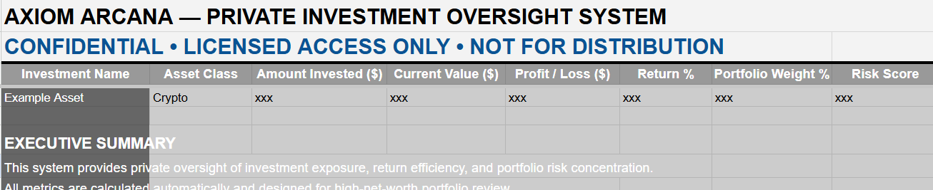 Private Financial Overview System  gallery image