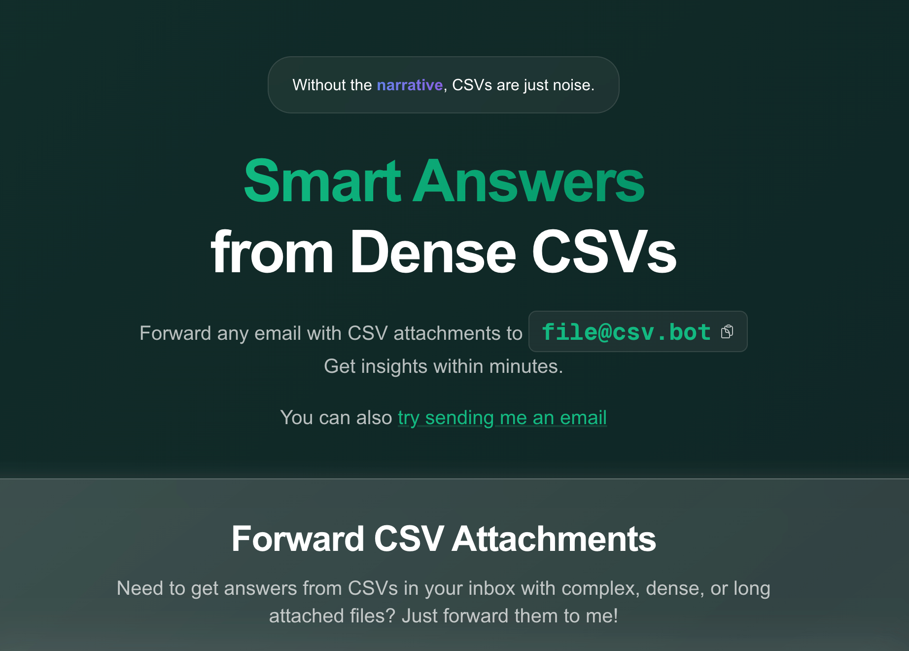 csv.bot - 1-क्लिक FWD XLS/CSVS अटैचमेंट।विश्लेषण और सारांश में सारांश मीडिया 1