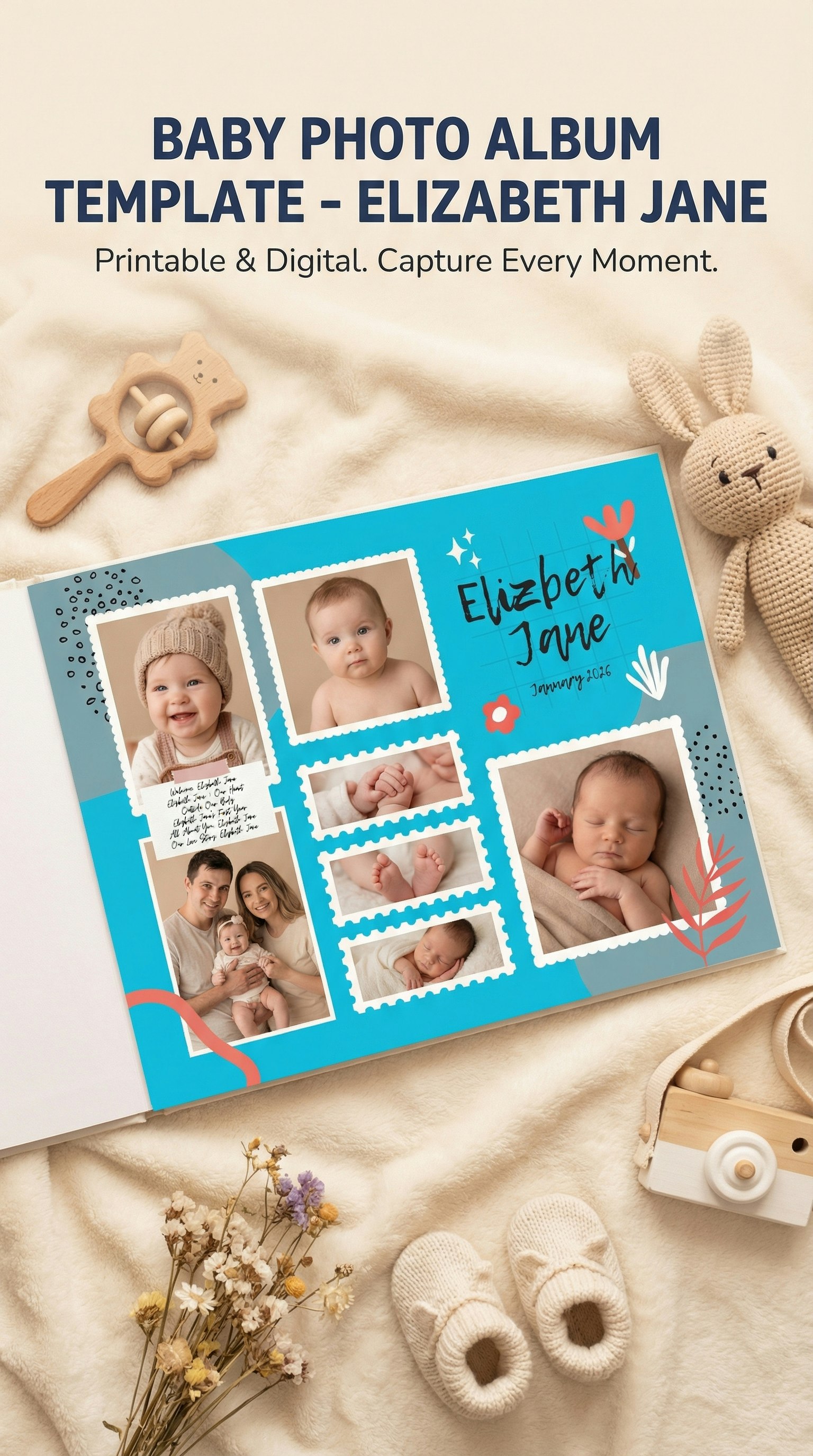 Baby Photo Album – First Year Memories gallery image