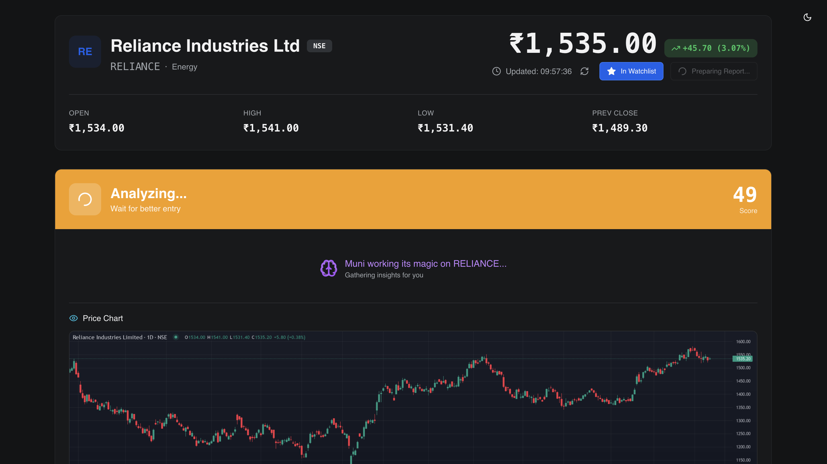 Equity Muni™ by Trading Baniya - Screenshot 3 showing product features and functionality