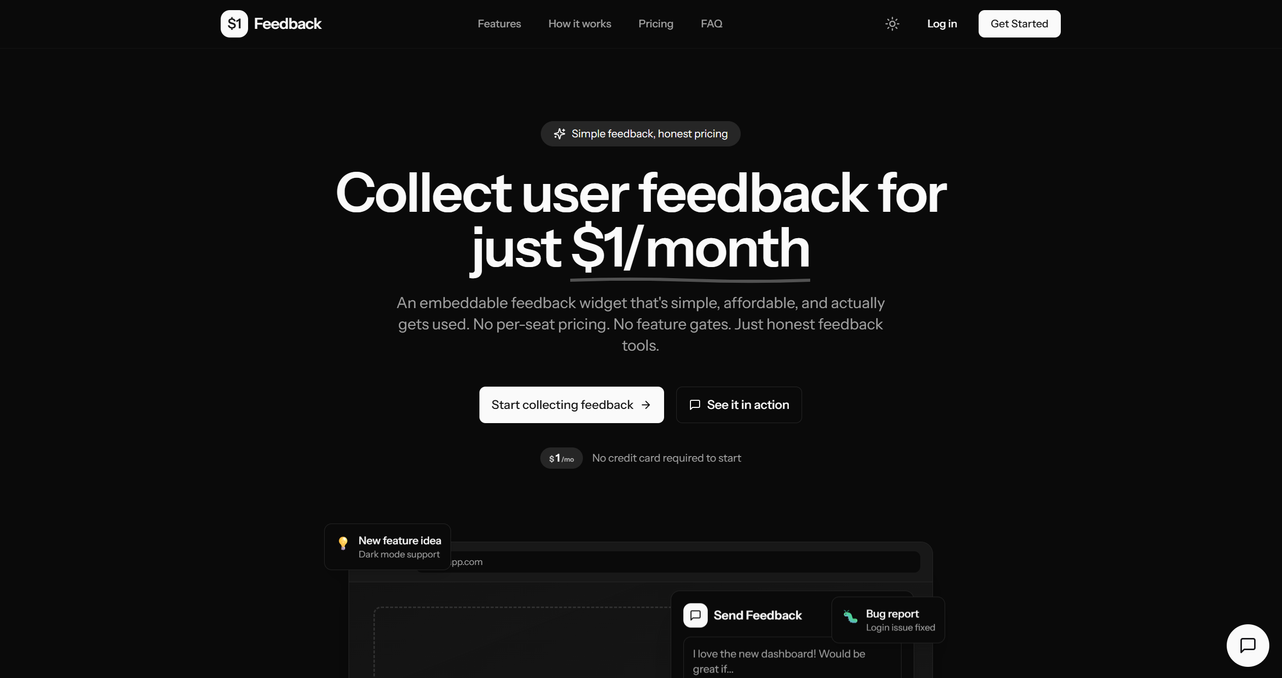 onedollarfeedback - Screenshot 4 showing product features and functionality