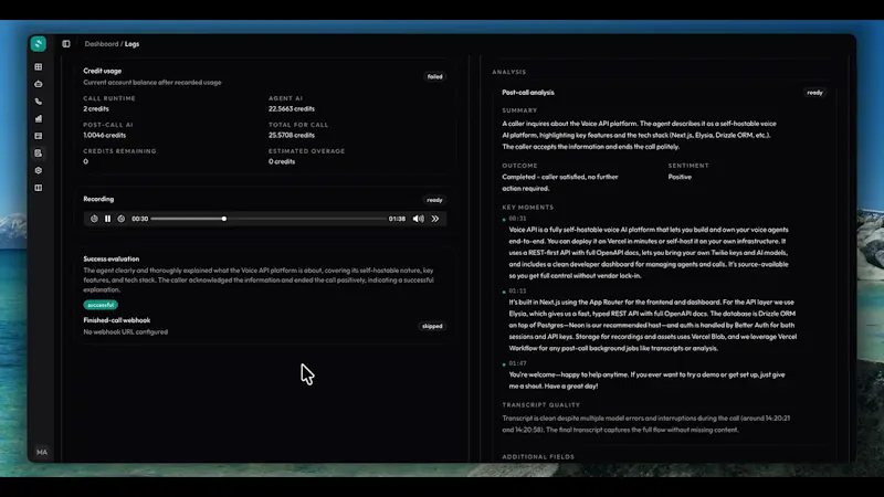 Voice API screenshot 1 (video preview)
