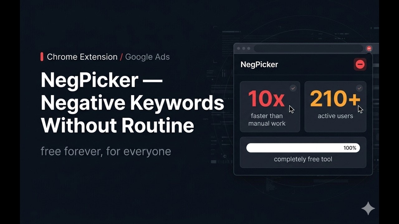 NegPicker — Free Tool for Google Ads gallery image