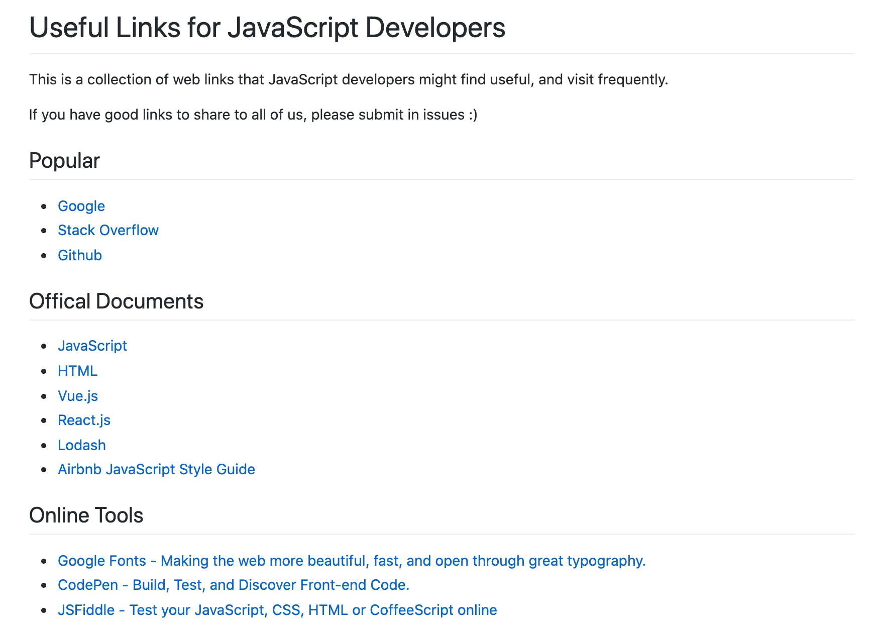Useful links for JavaScript Developers media 1