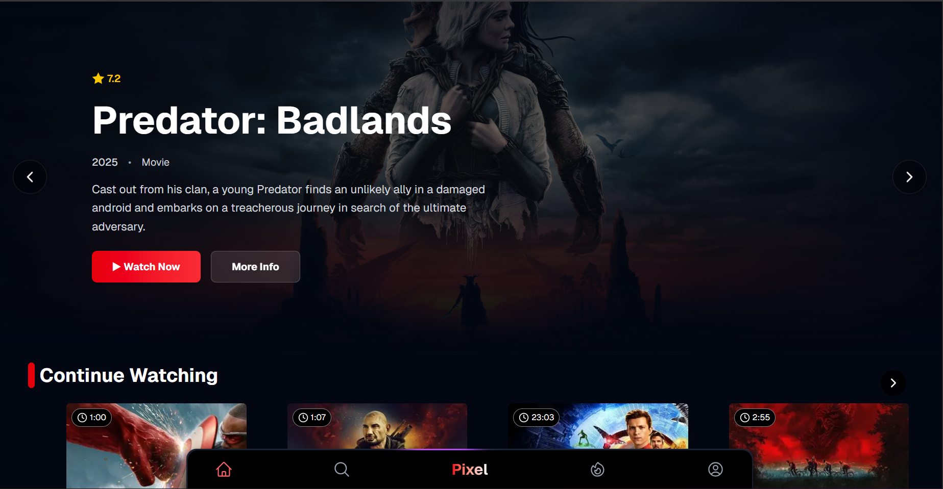 Pixel - Main screenshot showing features and interface