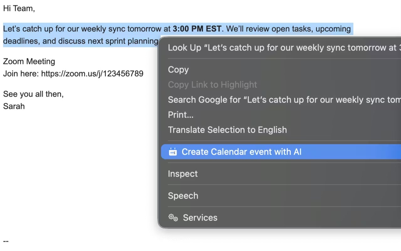 Text to Calendar  - Screenshot 2 showing product features and functionality