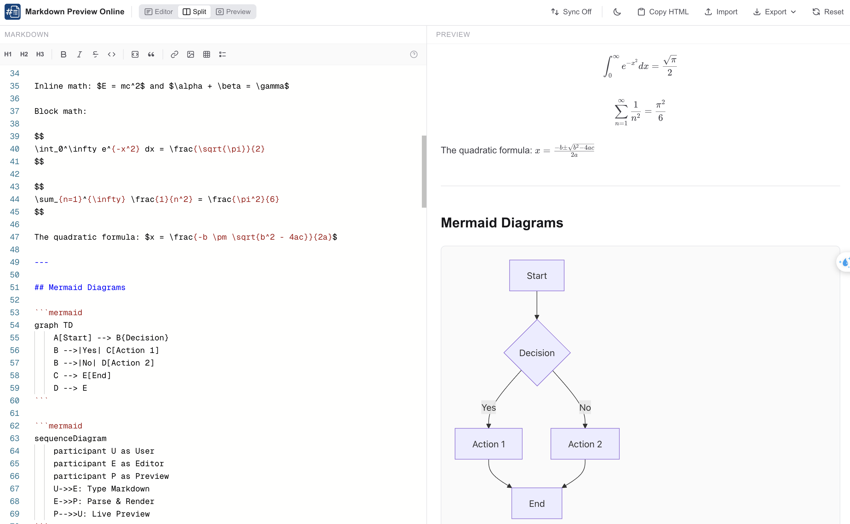 Markdown Preview Online - Screenshot 2 showing product features and functionality