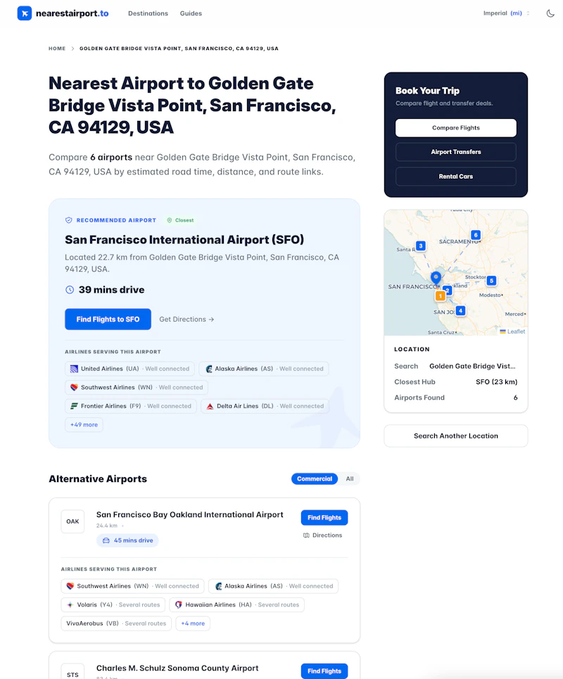 NearestAirport.to screenshot 2