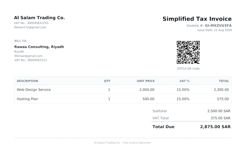 Free Invoice Generator screenshot 2