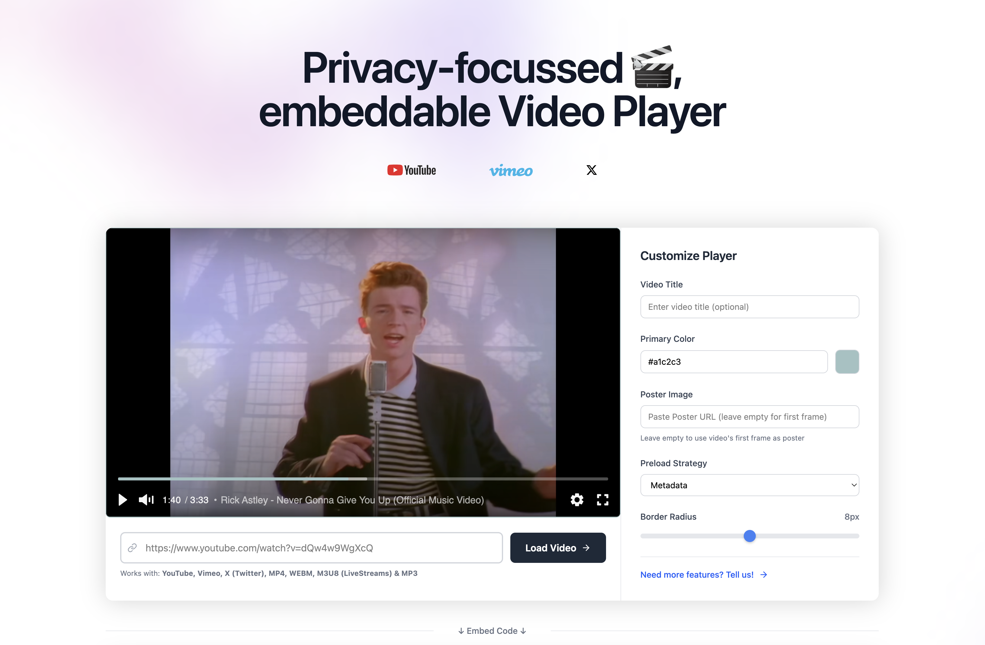 Embed Player gallery image