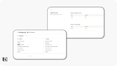 Notion Personal Finance Dashboard gallery image