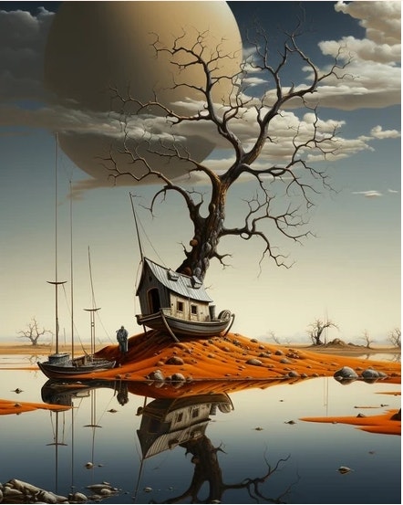 Surrealistisches Wandkunstbündel Medien 3