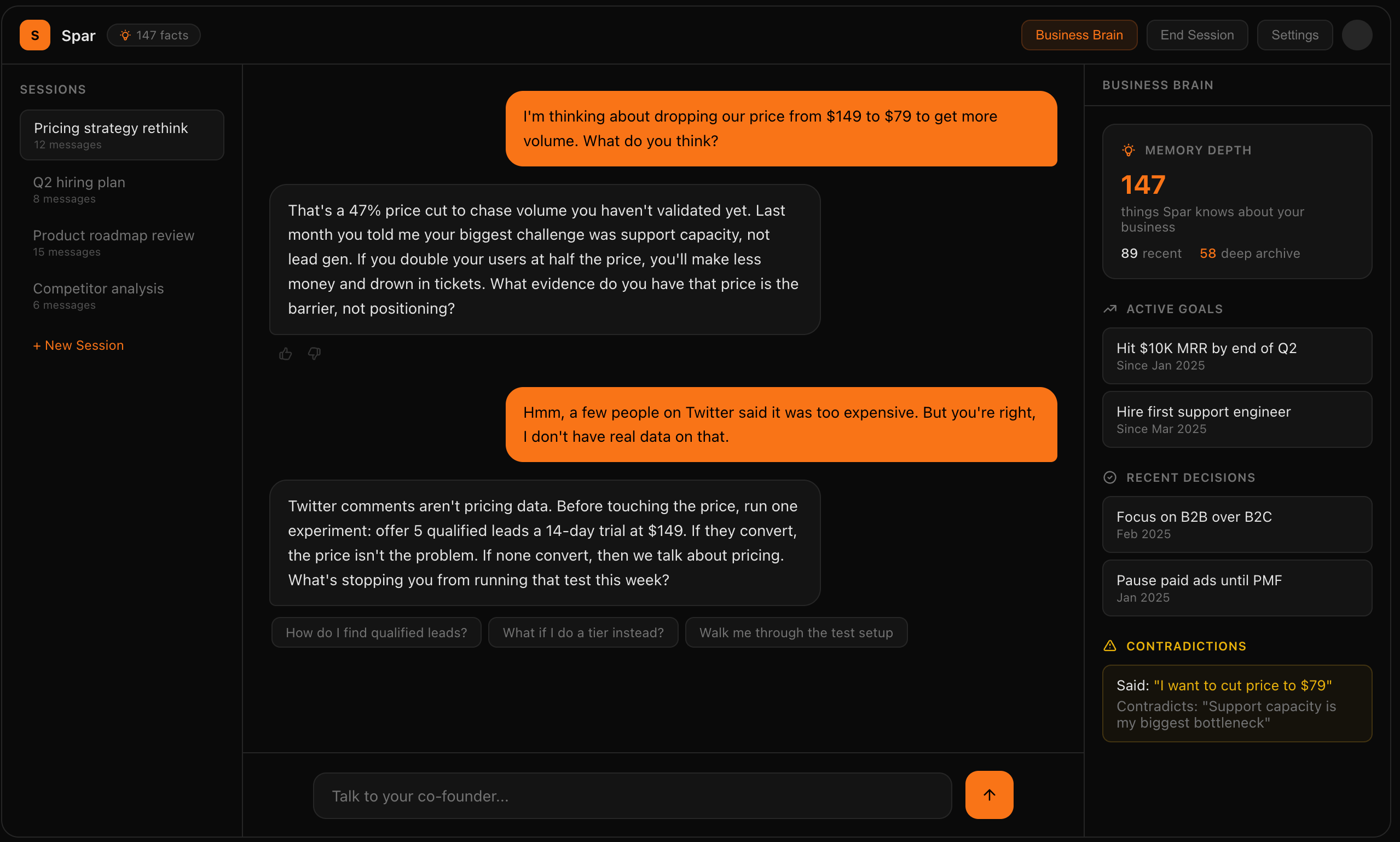 Spar - Screenshot 4 showing product features and functionality
