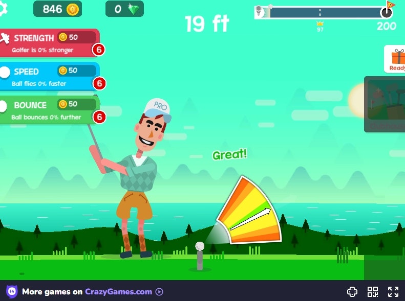 Golfbaan - Een gouden simulatiespel waar je de lucht kunt breken media 2
