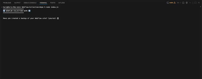 Webflow Collection Wipe screenshot 4