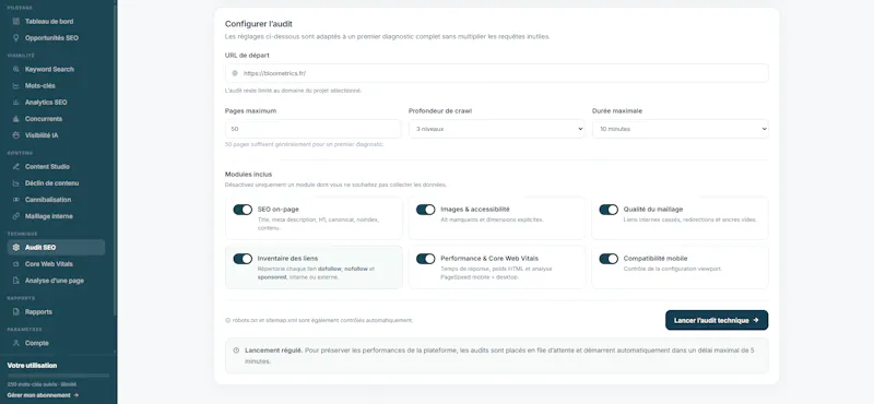 Bloometrics screenshot 2