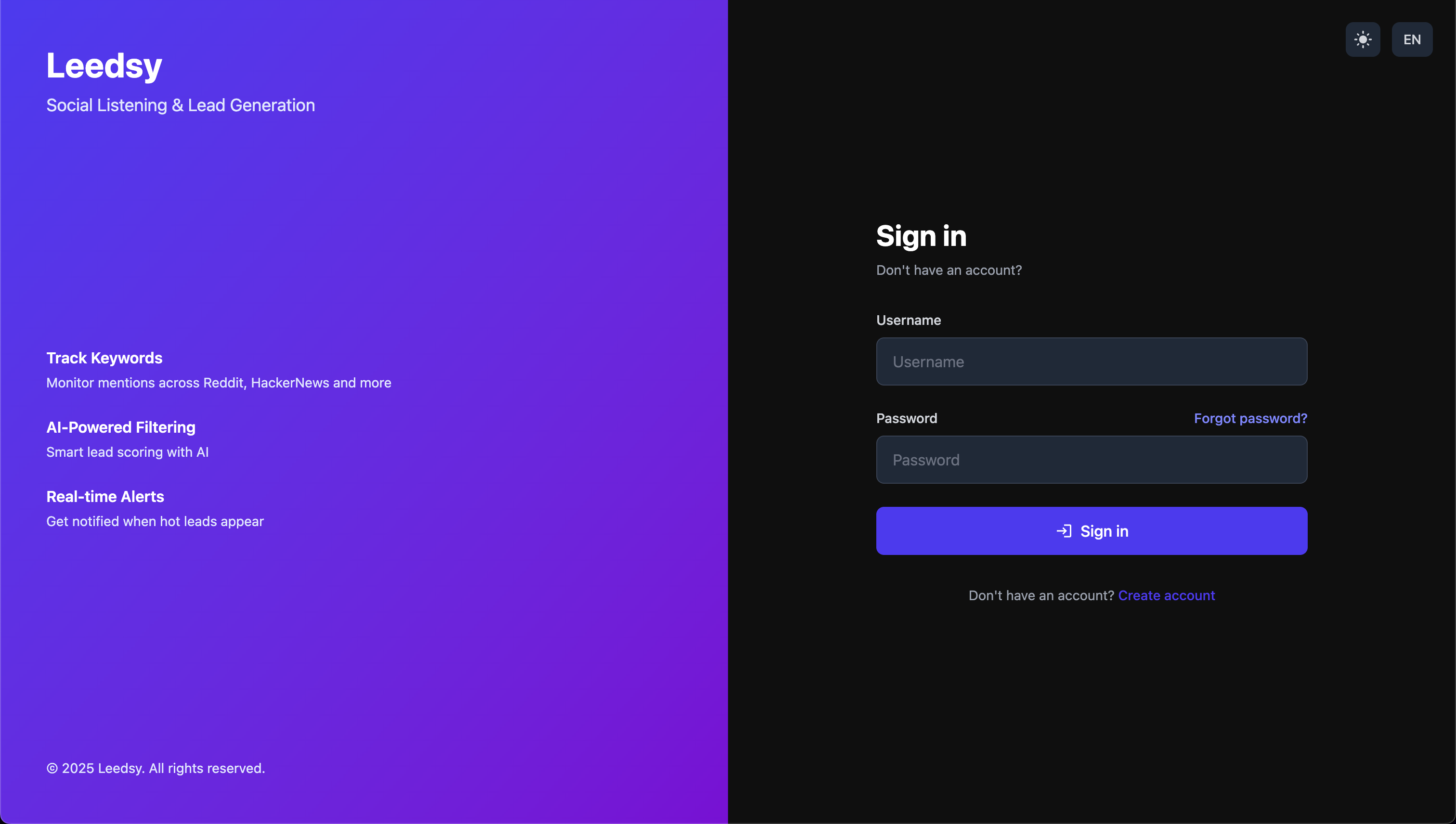 Leedsy - Screenshot 2 showing product features and functionality