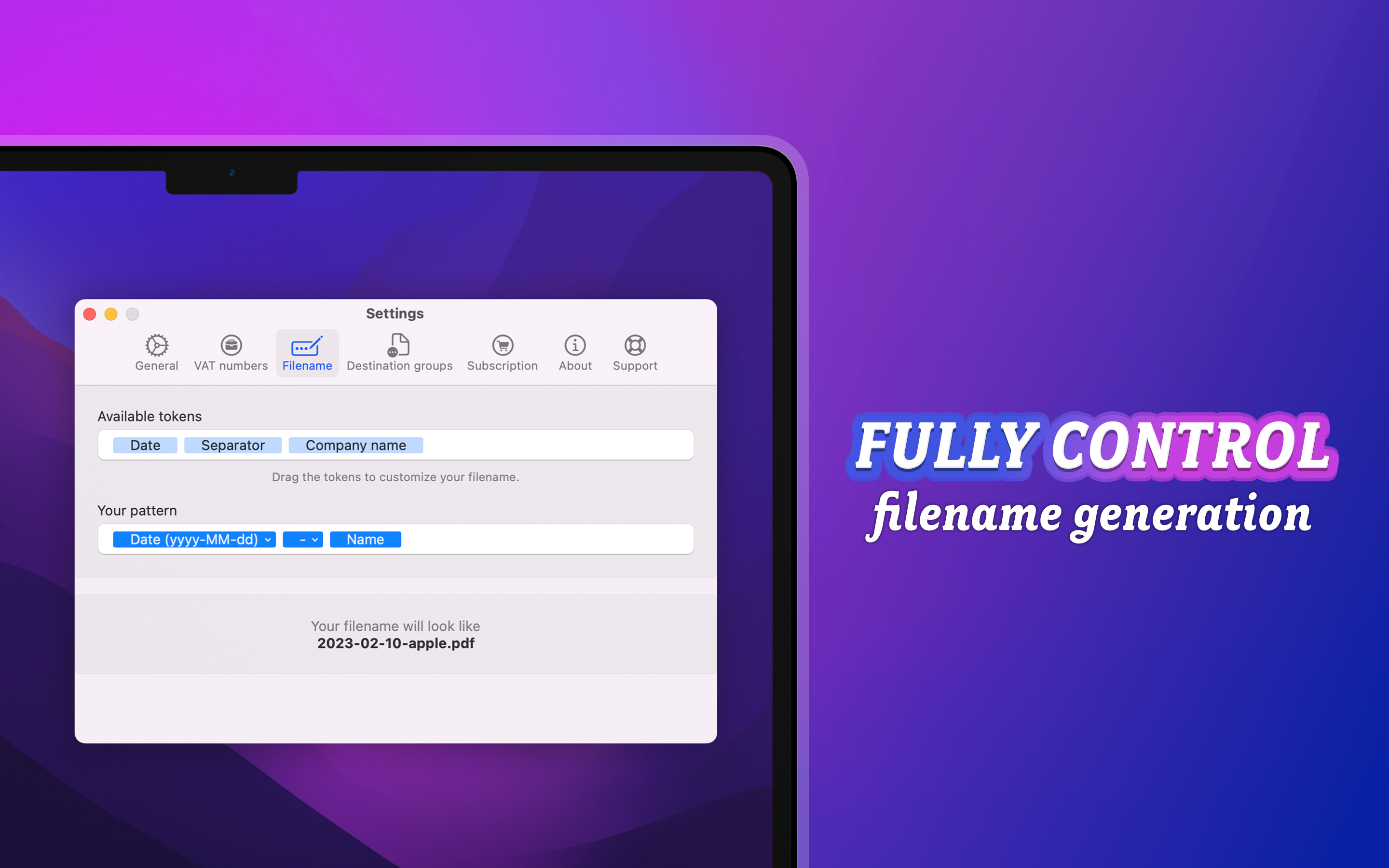 Media Billie - Meningkatkan aliran arkib invois anda di macOS 4