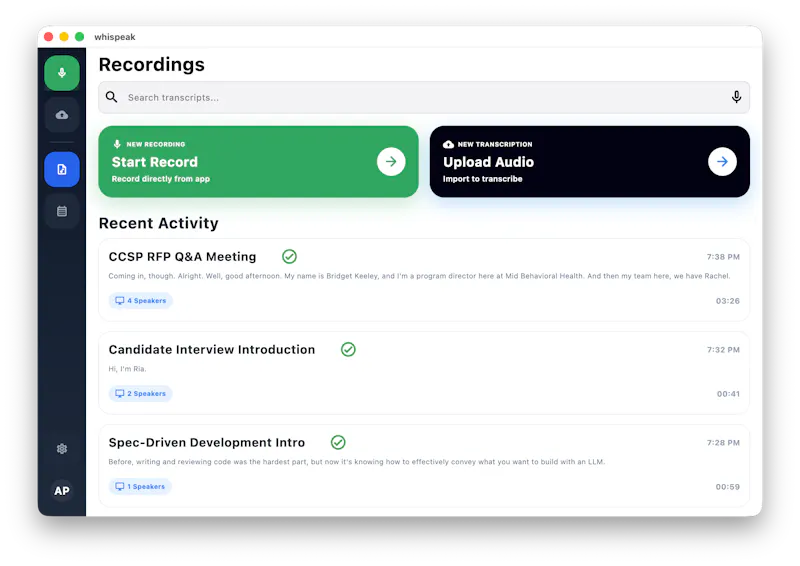 Whispeak screenshot 1