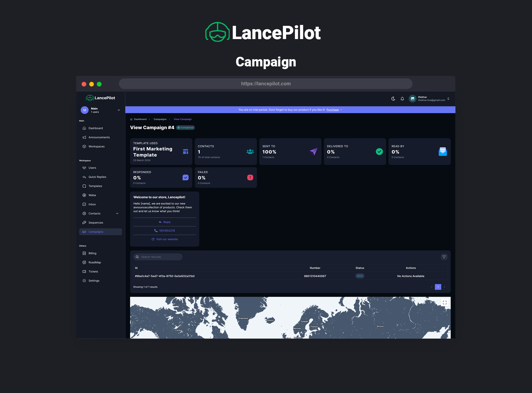 Lancepilot - Run WhatsApp marketing campaign, tracking, scheduling & CRM media 4