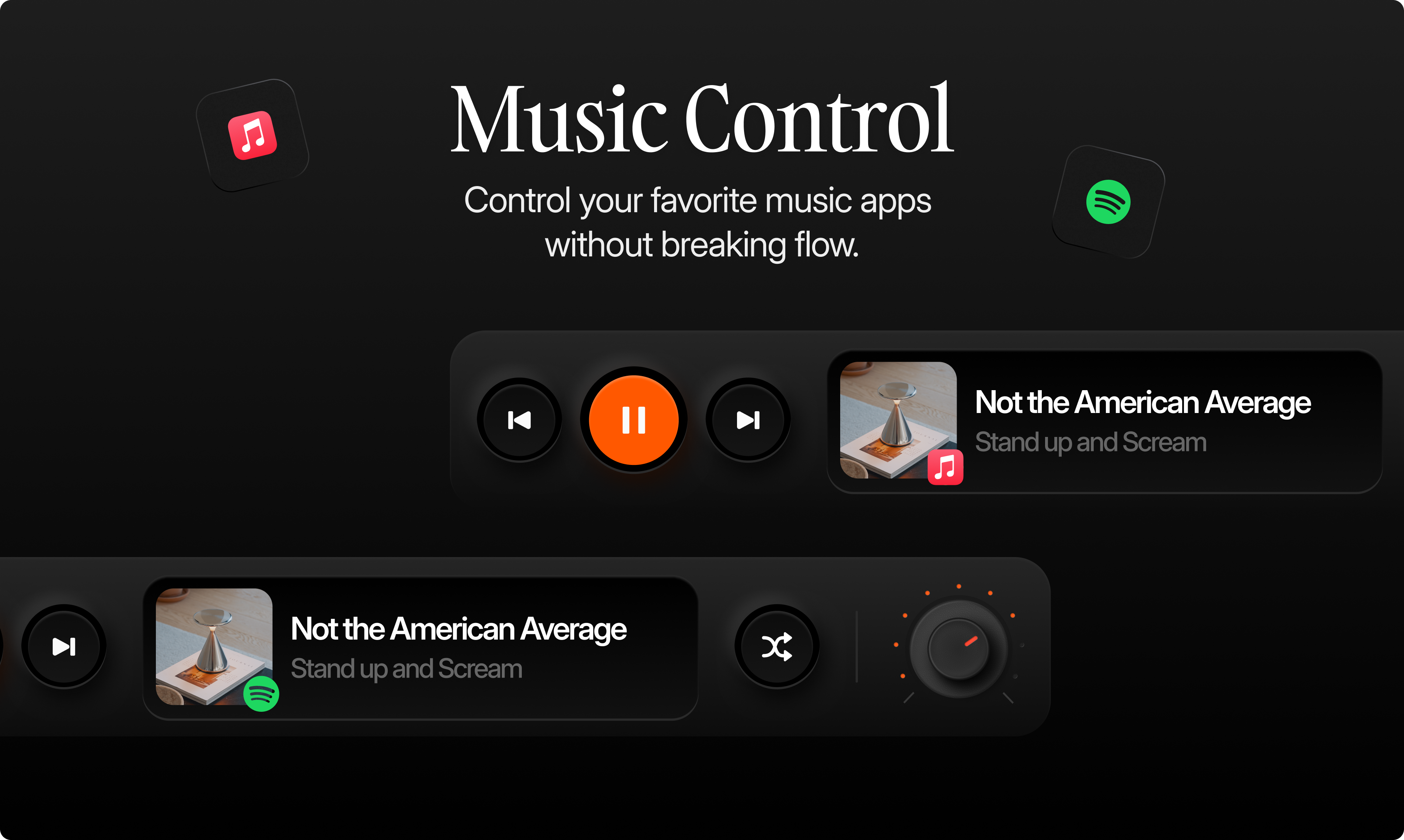 Tatchflow - Pomodoro e controlli musicali nella tua tacca media 3