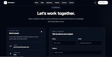 Premium Developer Portfolio Template gallery image
