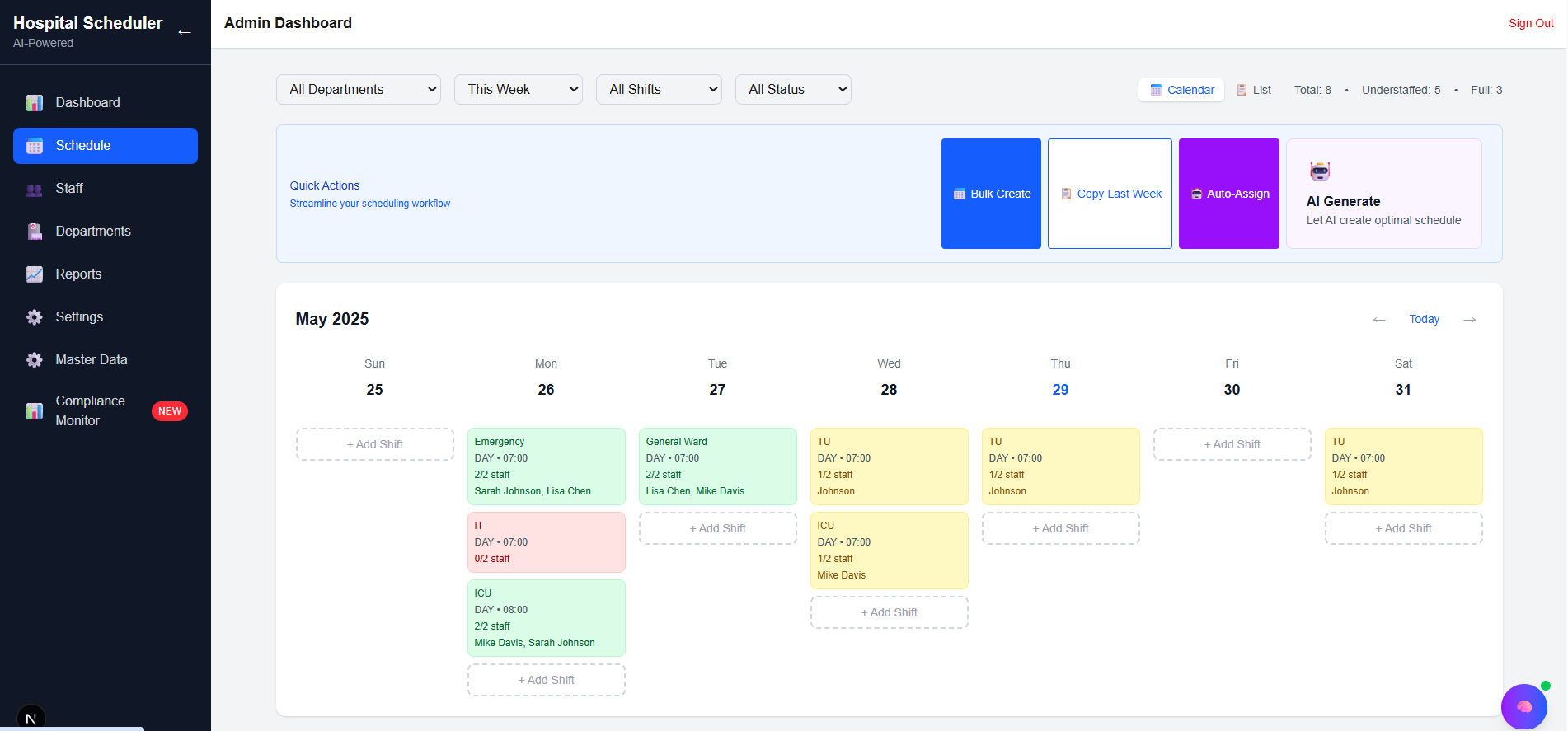 AI-Powered Hospital Staff Scheduler media 1