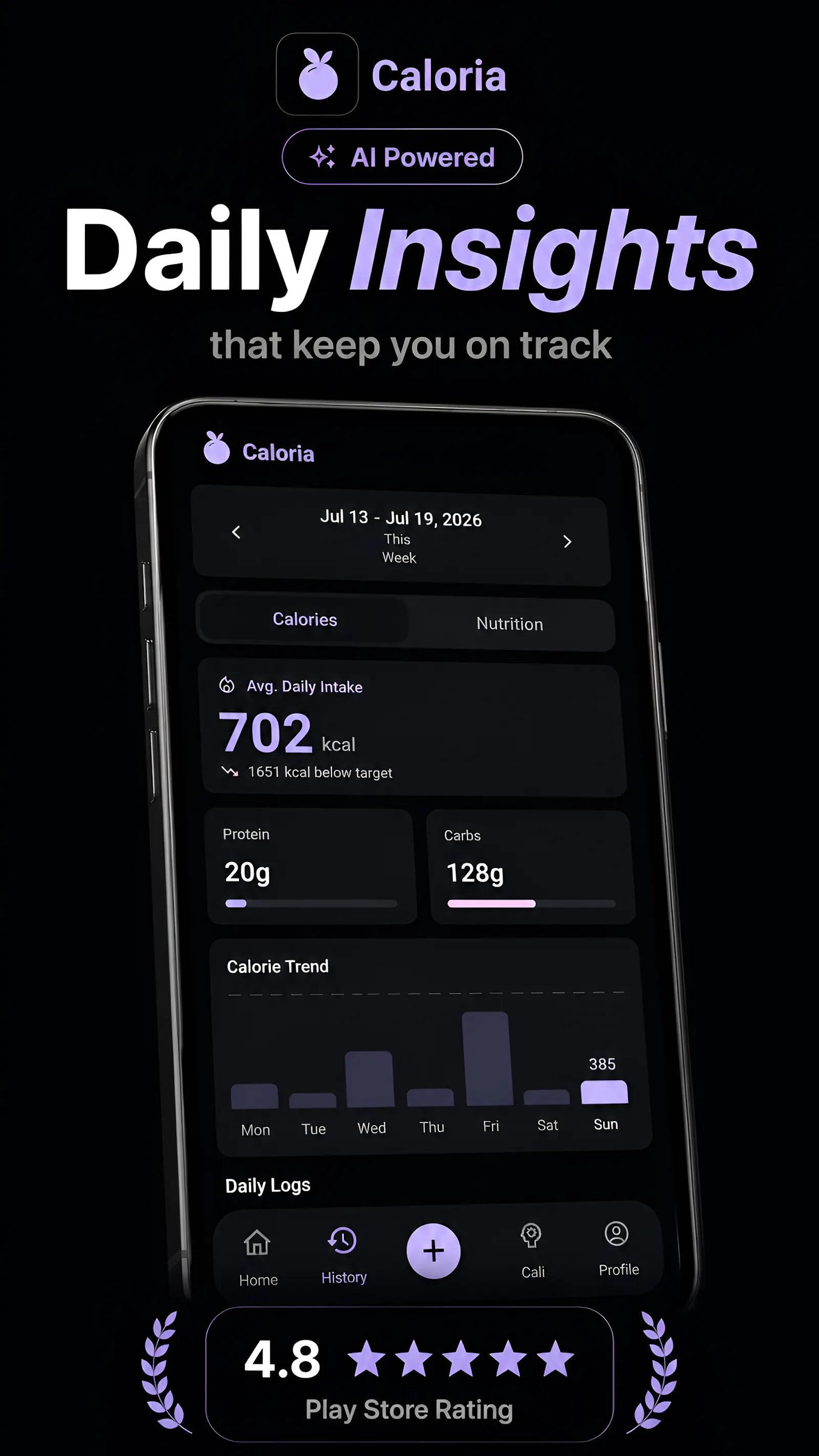 Caloria screenshot 1