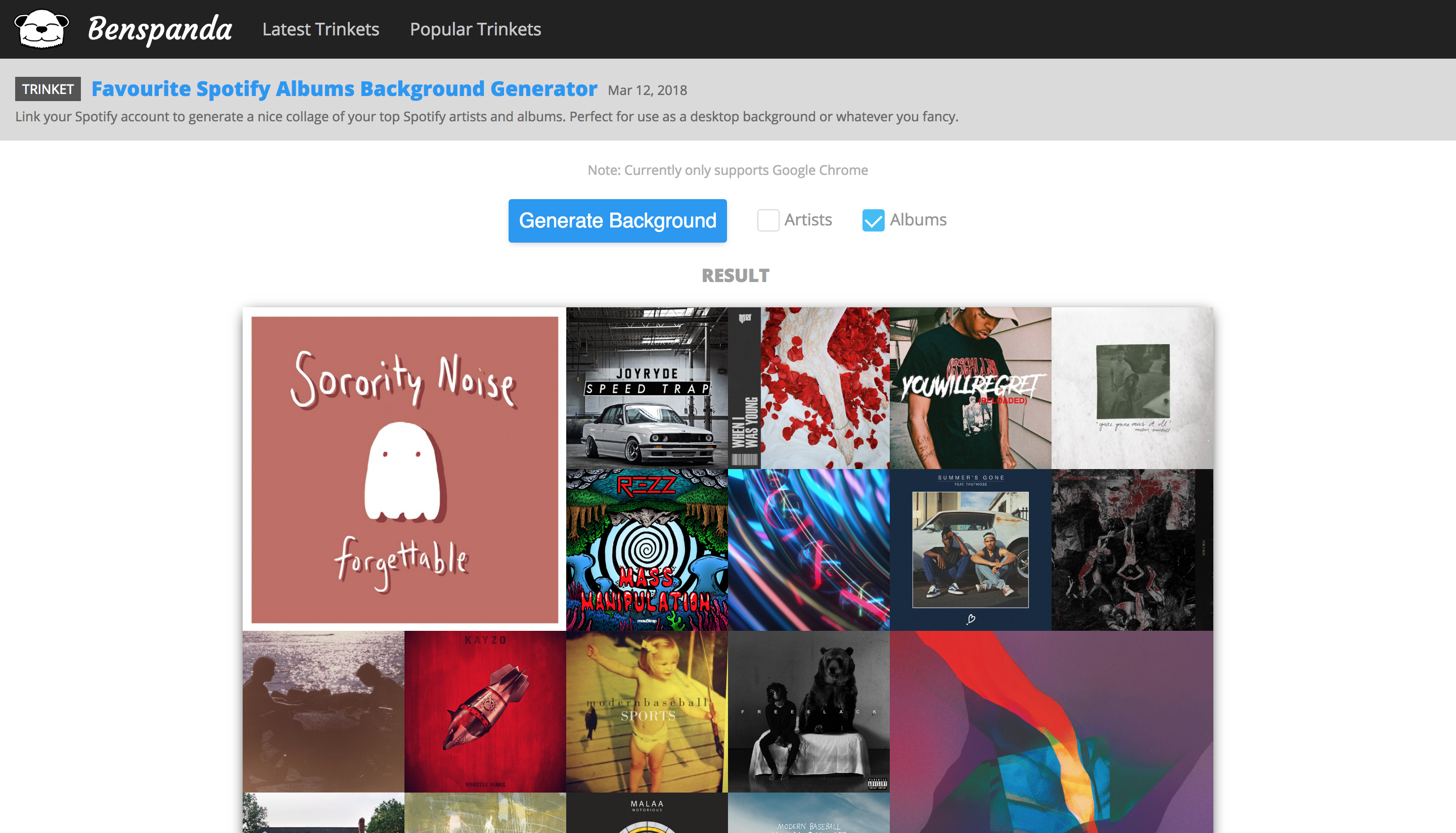 Favourite Spotify Albums Background Generator - Product Information, Latest  Updates, and Reviews 2023 | Product Hunt