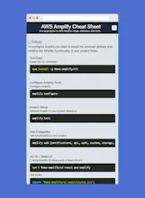 Aws Amplify Cheat Sheet gallery image