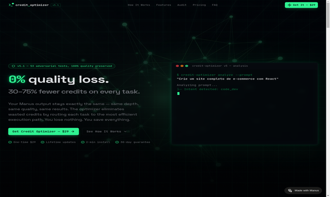 Credit Optimizer for Manus AI media 2