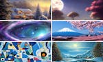FREE 100 AI art banners / cover images  image