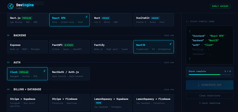 DevEngine Labs — Start Building Faster screenshot 1