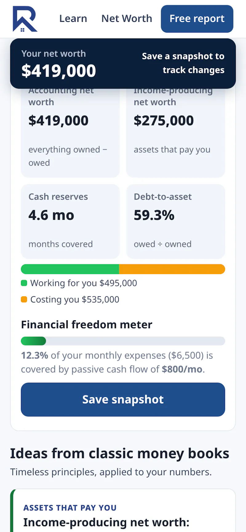 ROW Net Worth Analyzer screenshot 3