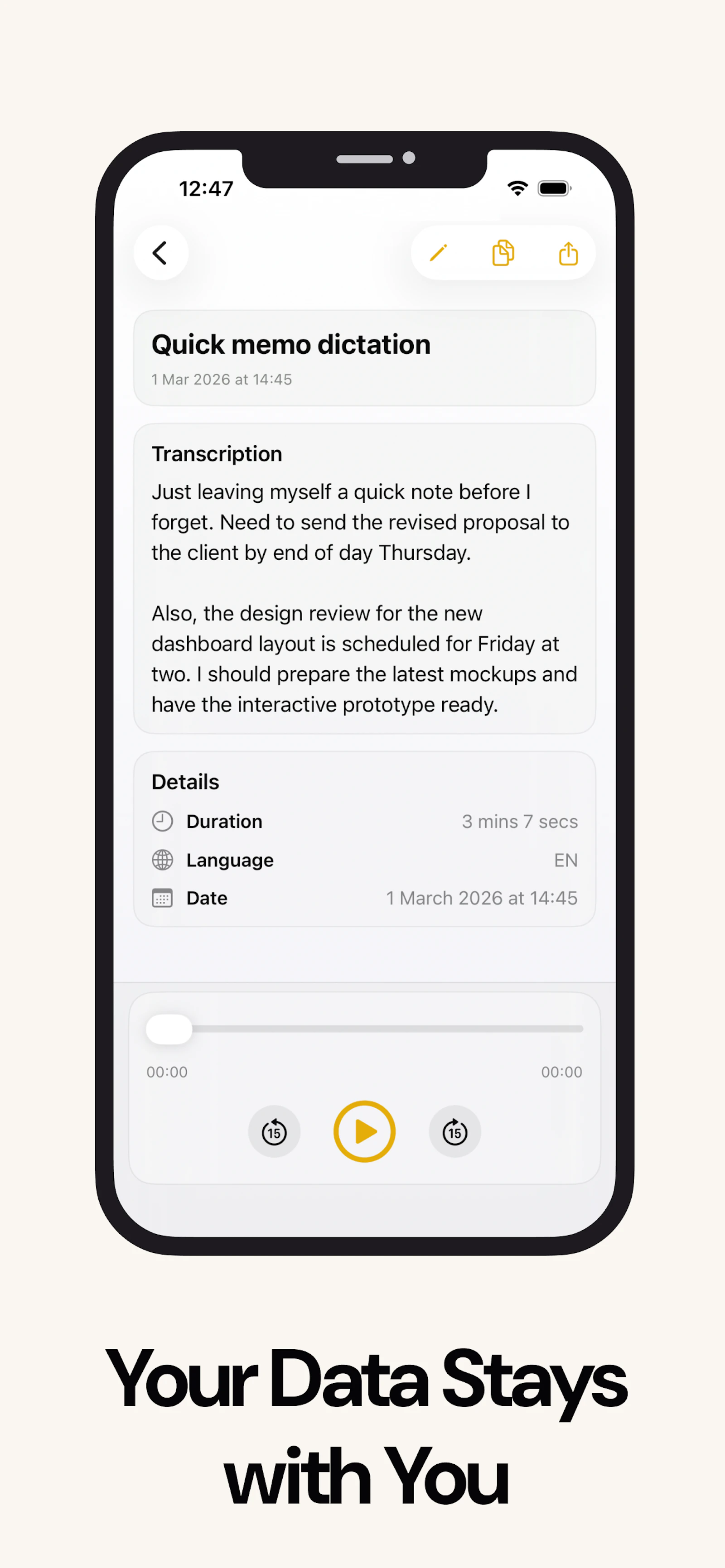 VoiceScriber AI: Offline Notes screenshot 3