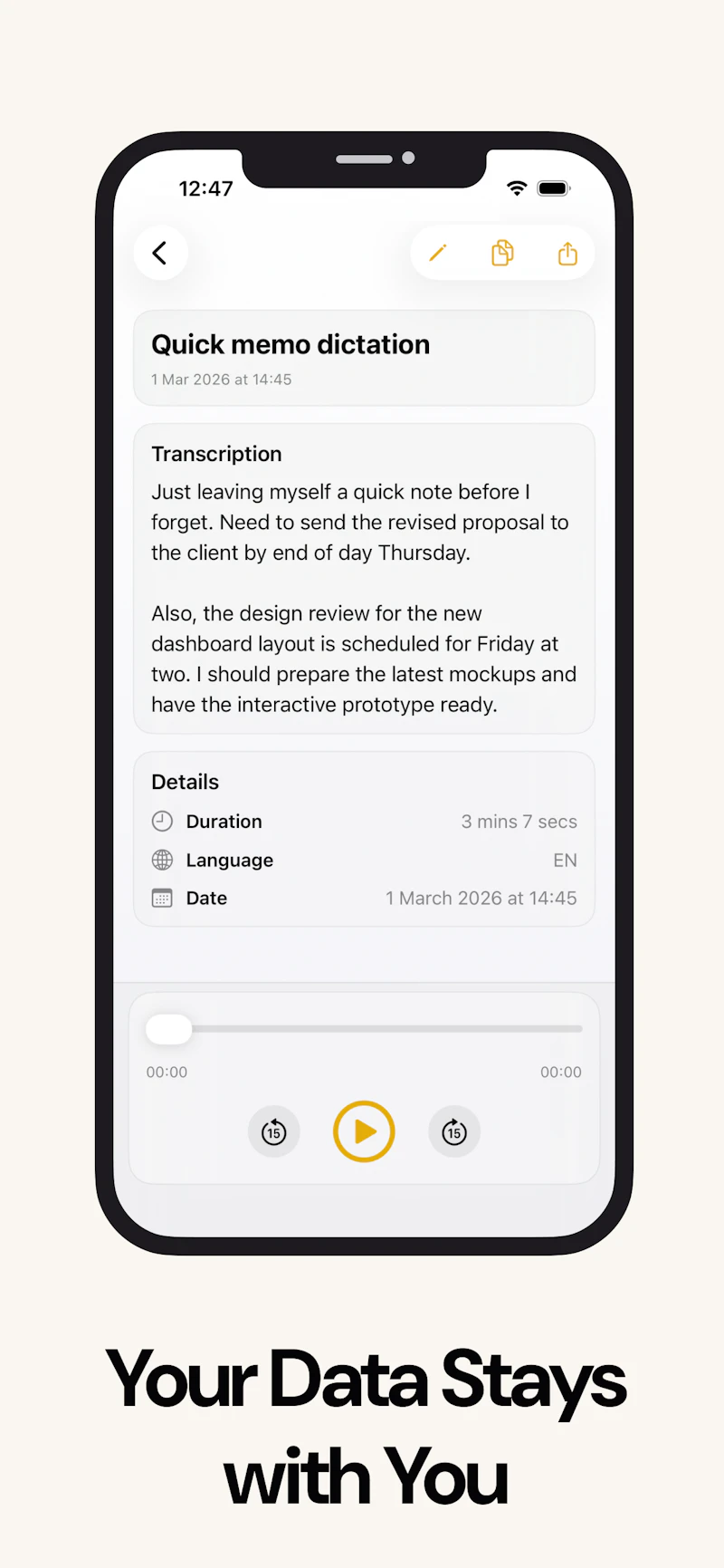 VoiceScriber AI: Offline Notes screenshot 3