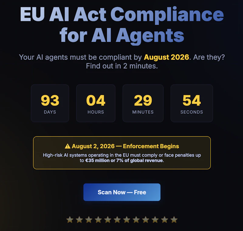 Pitstop EU AI Act Compliance Scanner screenshot 1