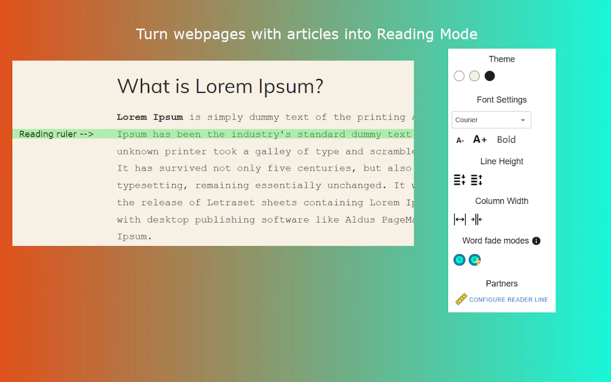 Chrome Reader Mode
