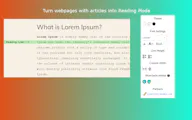 Chrome Reader Mode