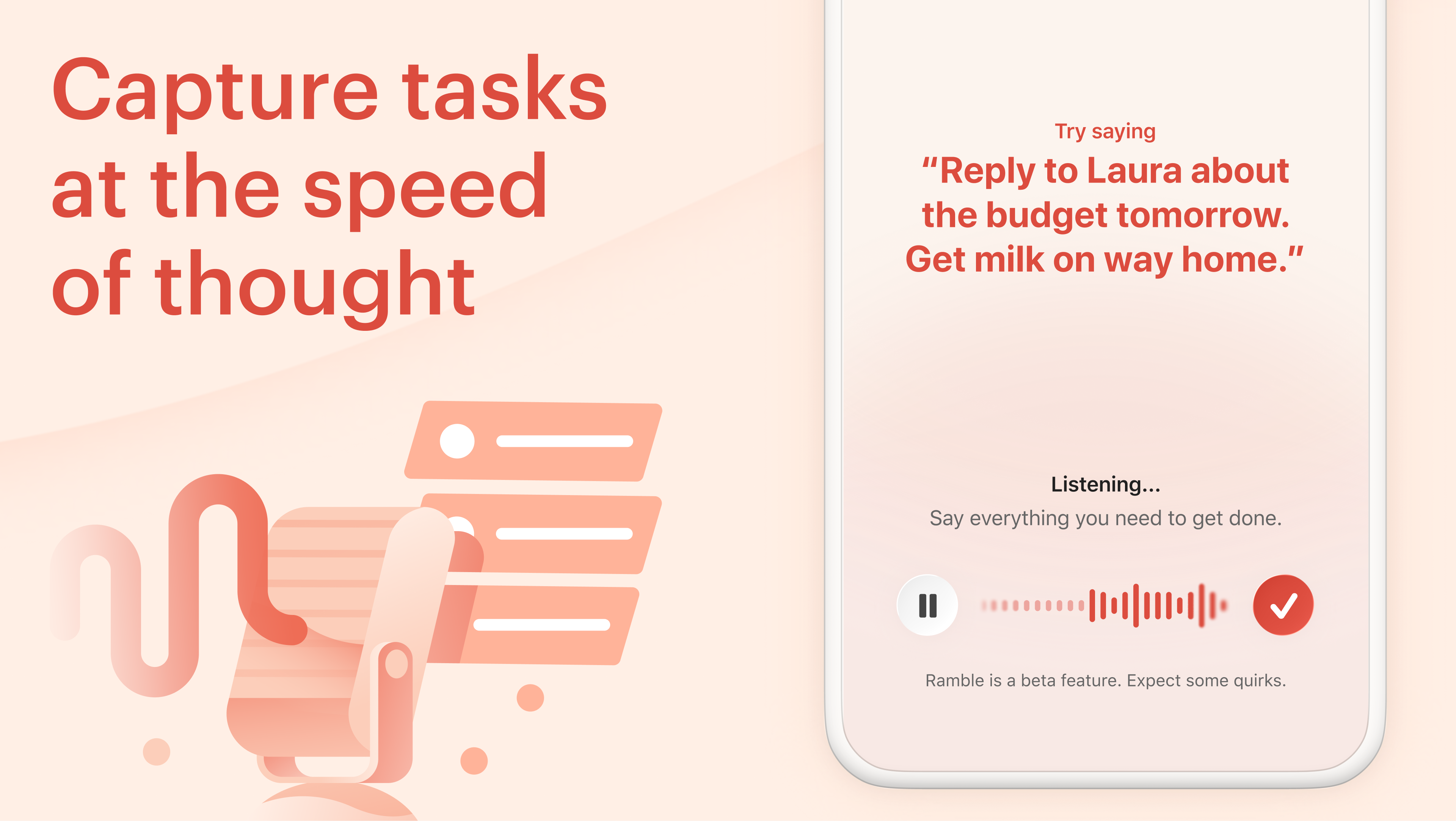 Ramble by Todoist - Screenshot 2 showing product features and functionality