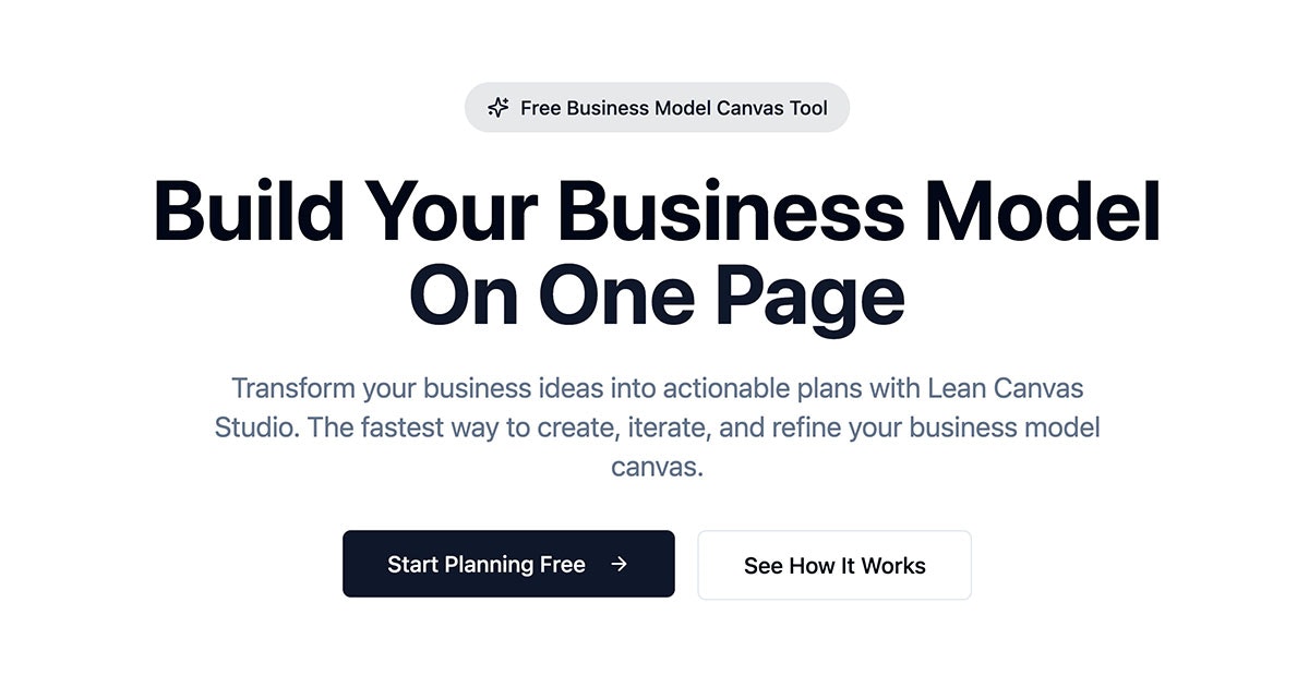 Lean Canvas Studio media 1