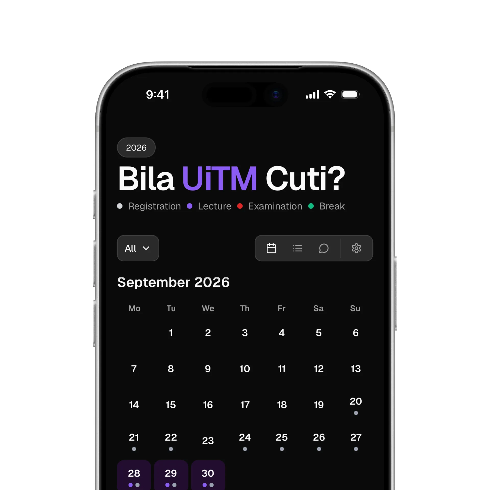 Bila UiTM Cuti 截图
