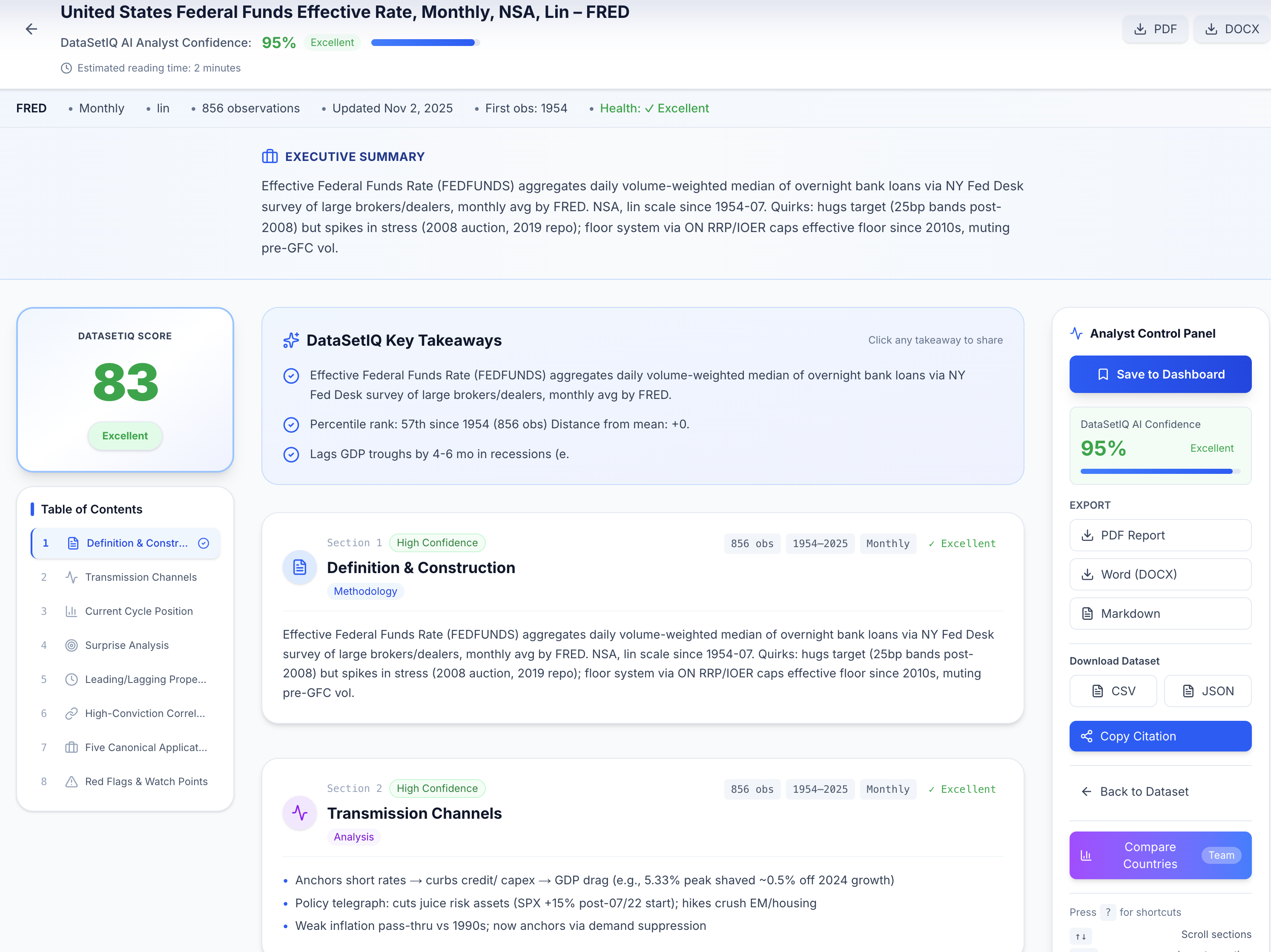 DataSetIQ - Screenshot 2 showing product features and functionality