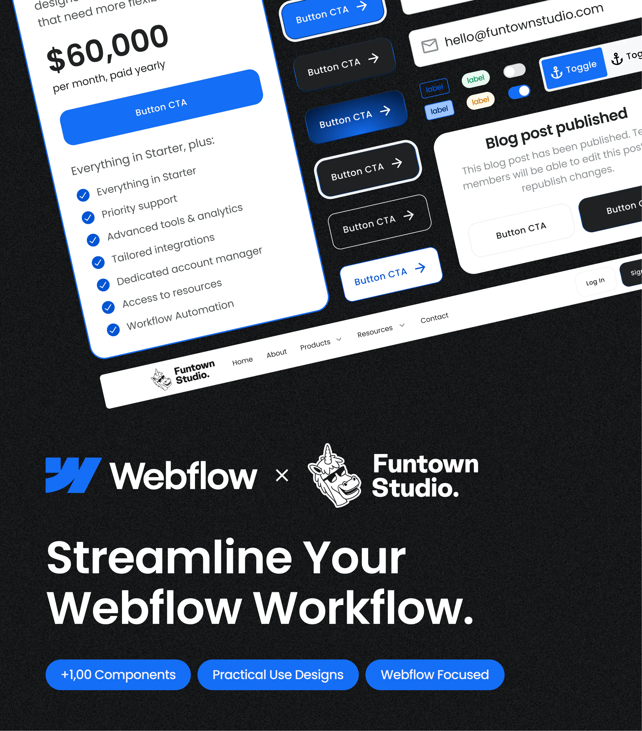 Webflow Starter UI Kit gallery image