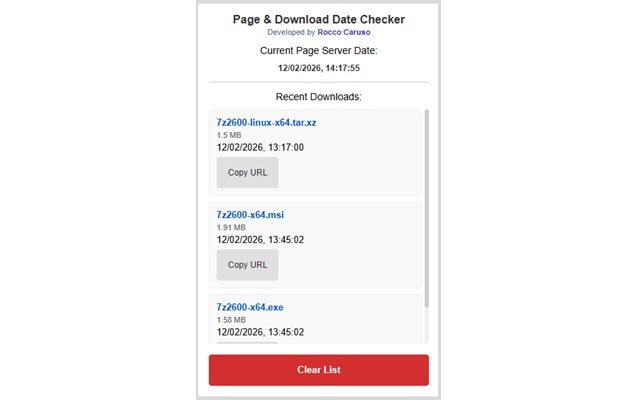 Page & Download Date Checker gallery image