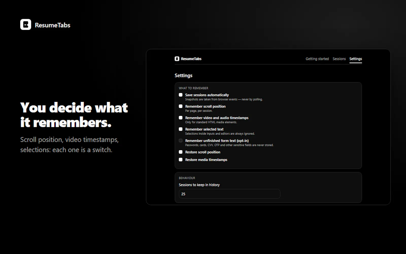 ResumeTabs screenshot 4